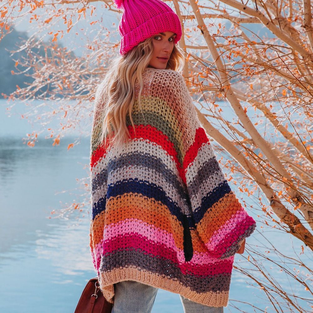 OH HAPPY DAY POCKETED KNIT CARDIGAN - Picture 4 of 8